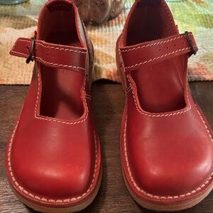 Red Leather Women’s Mary Janes